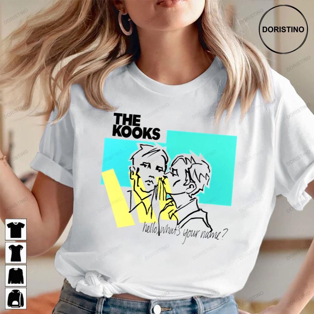 Hello whats your name the kooks pop rock music art limited edition t shirts